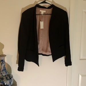 Textured black blazer